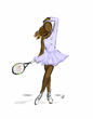 Serena Williams (Purple) Art Print