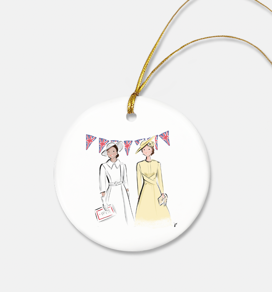 Jubilee Meghan & Kate Ceramic Two-Sided Ornament