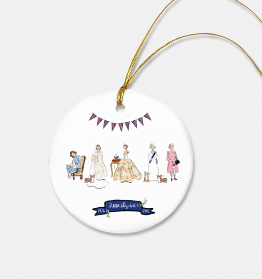 Queen Elizabeth Life Celebration Two-Sided Ornament