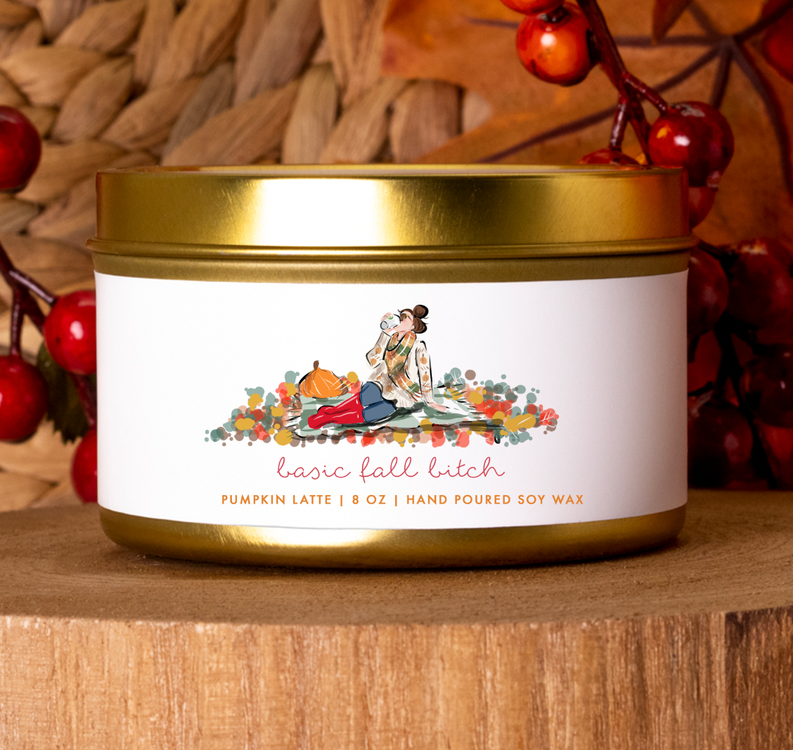Basic Fall B Tin Candle