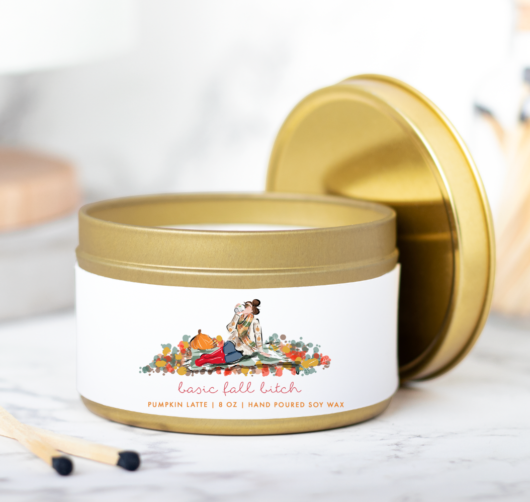 Basic Fall B Tin Candle