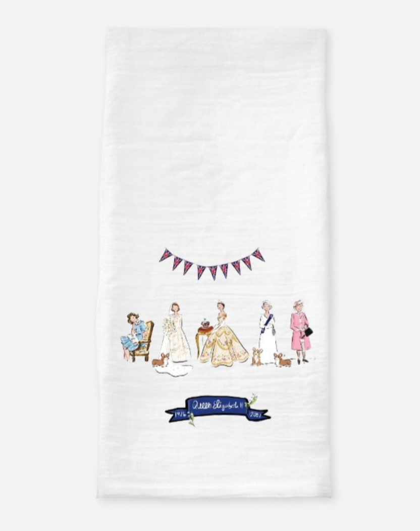 Queen Elizabeth Life Celebration Tea Towels