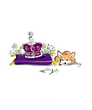 Queen Elizabeth Crown & Corgi Art Print