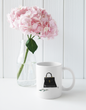 Queen Elizabeth Black Bag Mug