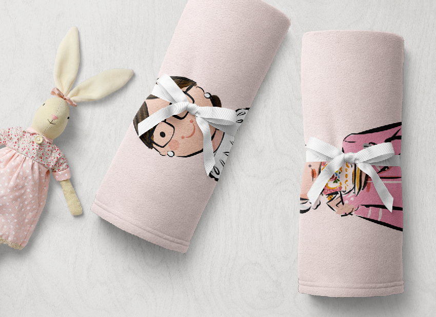 Girl Power Alphabet Minky Blankets