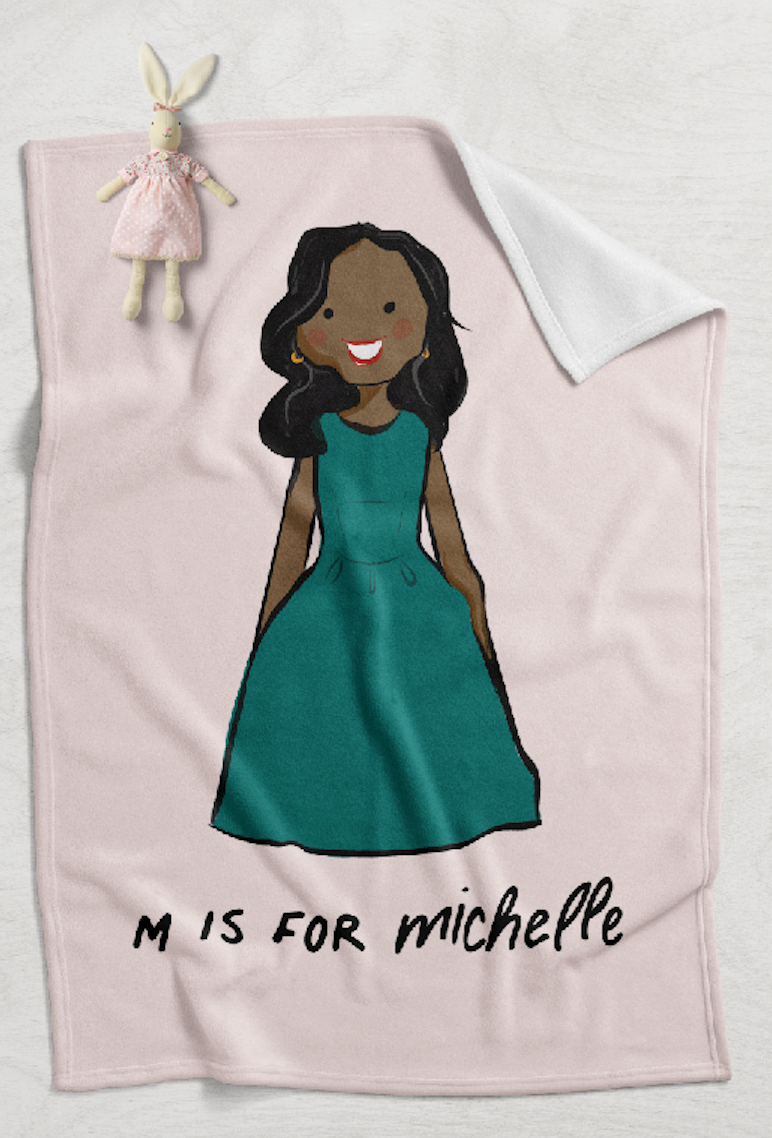 Girl Power Alphabet Minky Blankets