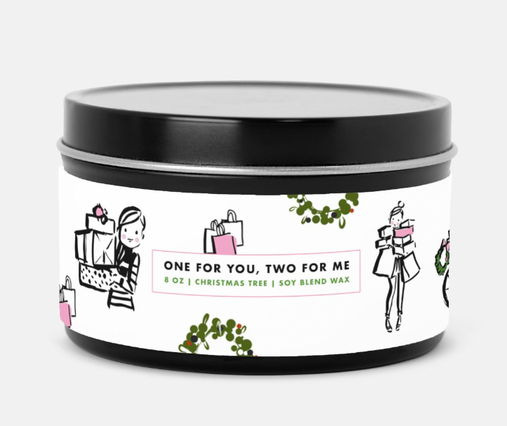 Holiday 22 Black & White Tin Can Candles
