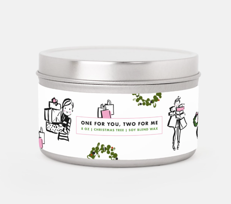 Holiday 22 Black & White Tin Can Candles