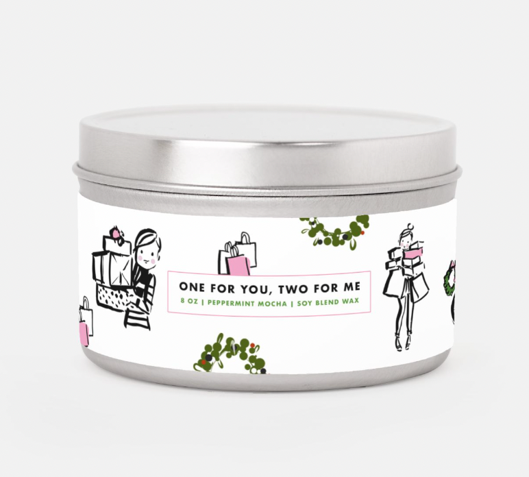 Holiday 22 Black & White Tin Can Candles