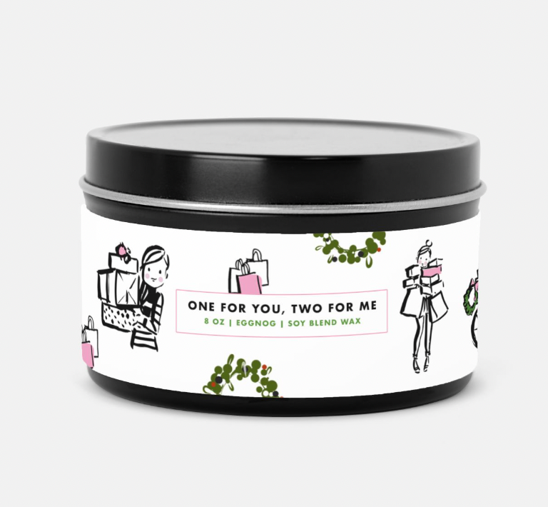 Holiday 22 Black & White Tin Can Candles