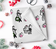 Holiday 22 B/W Print Minky Blanket