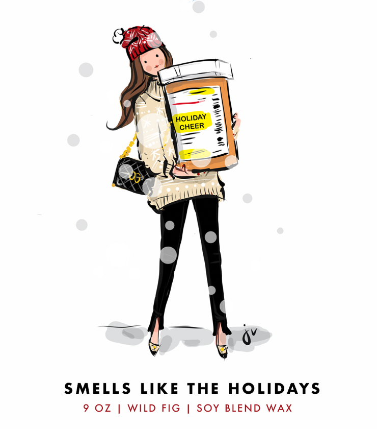 Holiday Cheer in a Bottle Candle