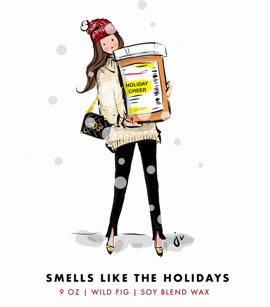 Holiday Cheer in a Bottle Candle