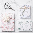 Holiday Toile Gift Wrap Sheets