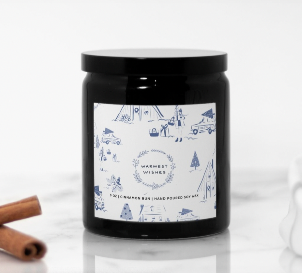Holiday Toile Candles