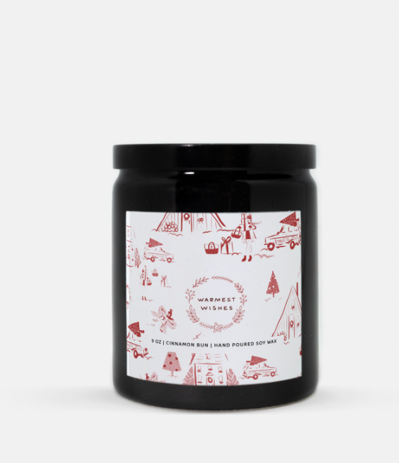 Holiday Toile Candles