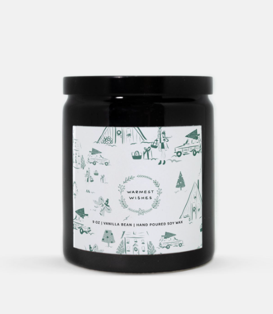 Holiday Toile Candles