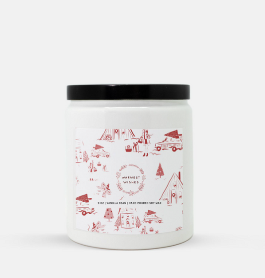Holiday Toile Candles