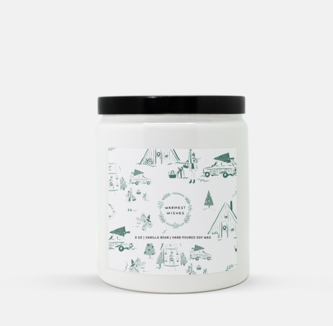 Holiday Toile Candles