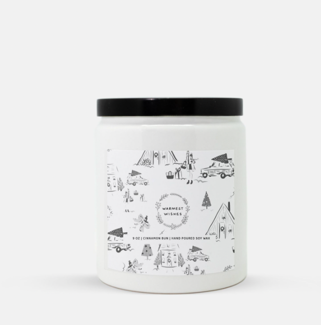 Holiday Toile Candles