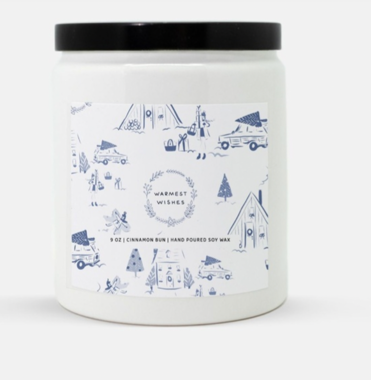 Holiday Toile Candles