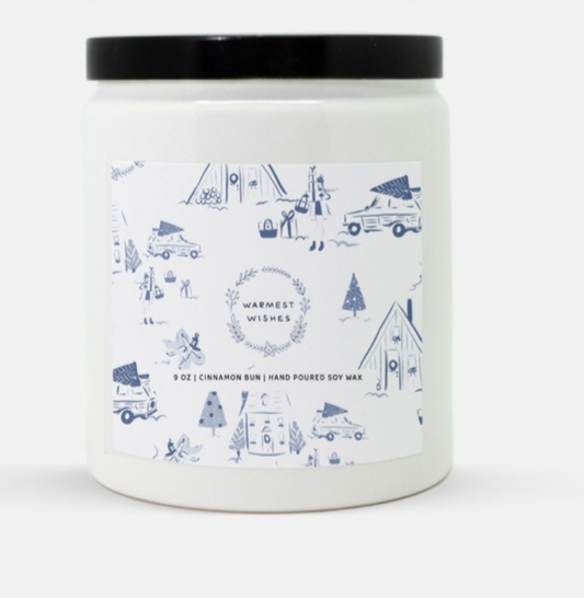 Holiday Toile Candles