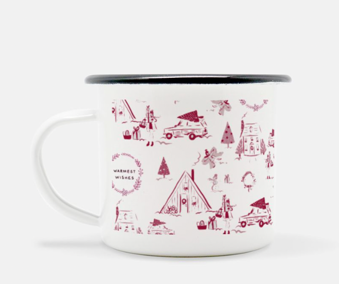 Holiday Toile Camp Mug