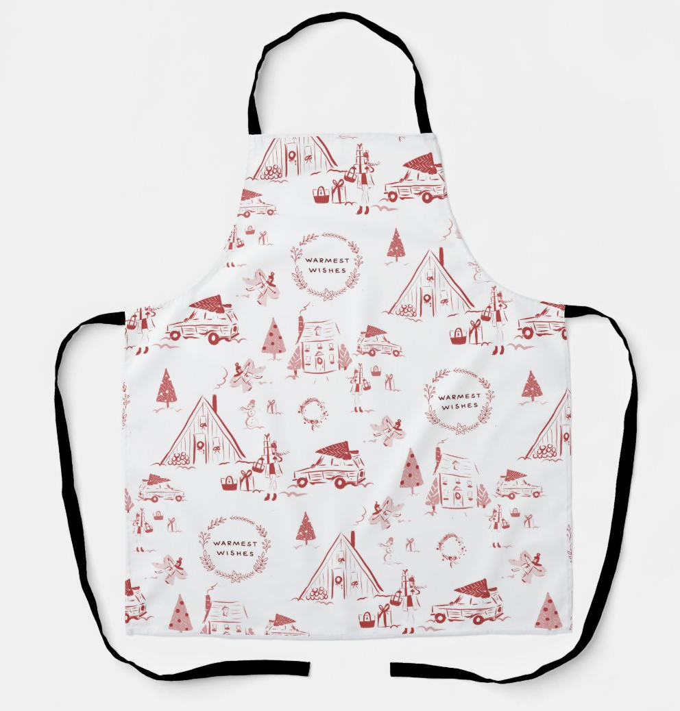 Holiday Toile Apron