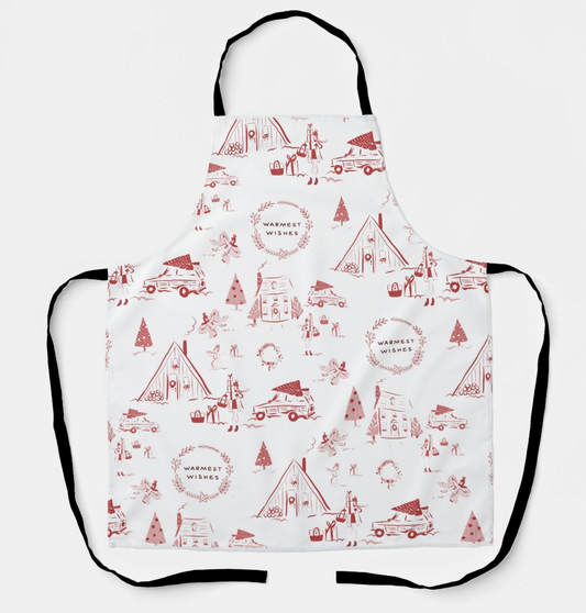 Holiday Toile Apron