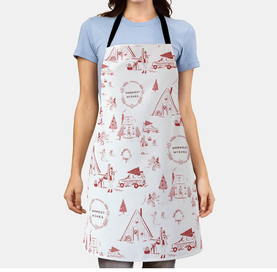 Holiday Toile Apron