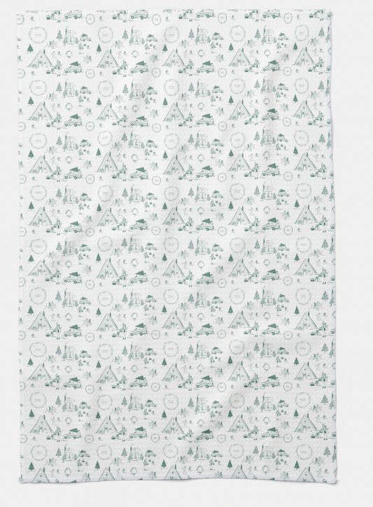 Holiday Toile Kitchen Towels