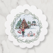 Holiday Snow Day Scalloped Gift Tags