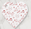 Holiday Toile Heart Gift Tags