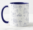Hanukkah Toile Ceramic Mug