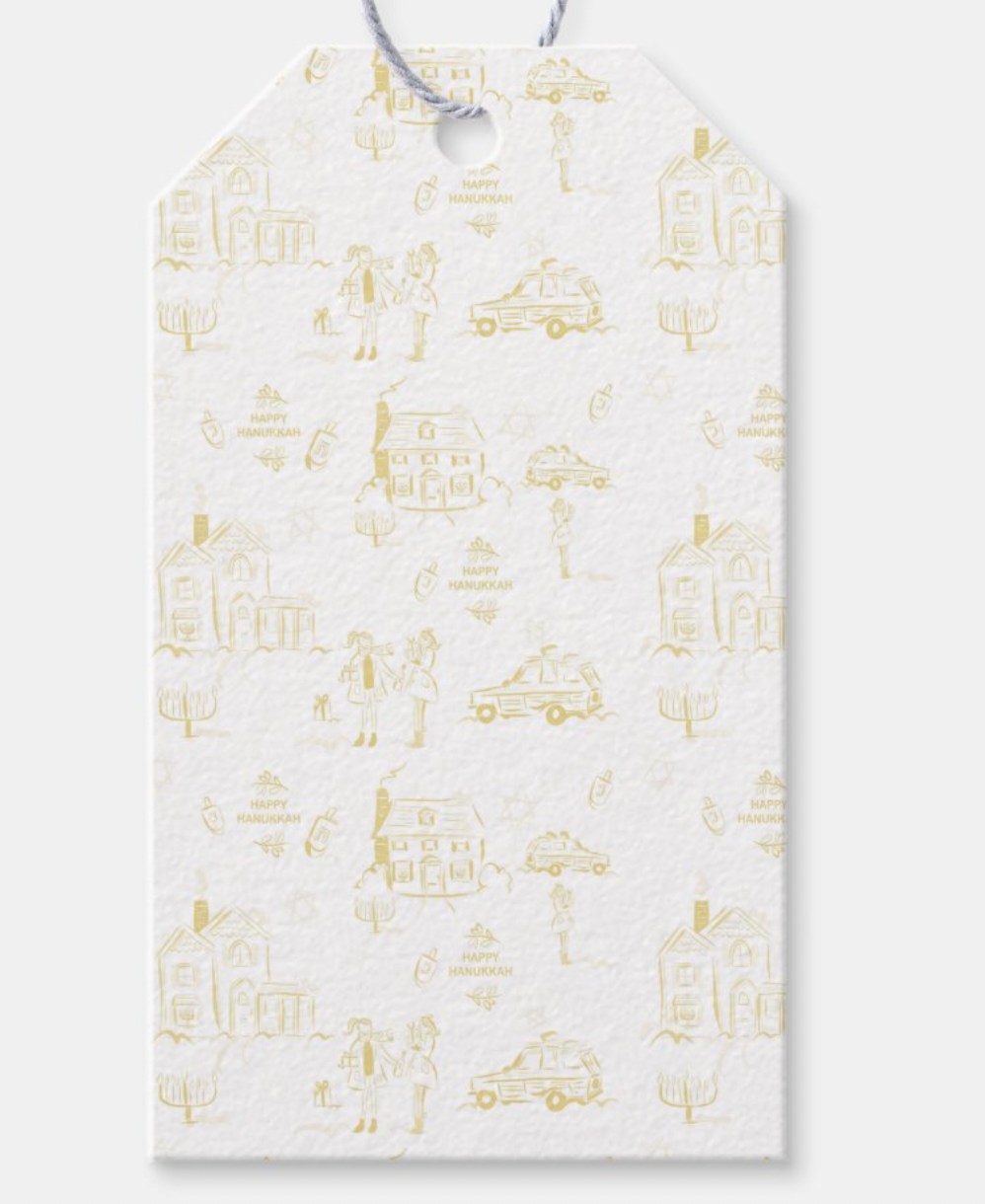 Hanukkah Toile Gift Tags
