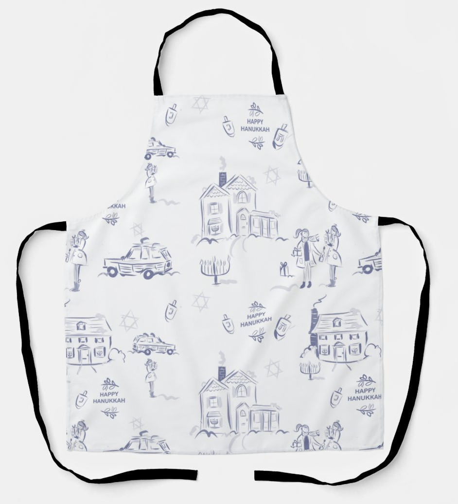 Hanukkah Toile Apron
