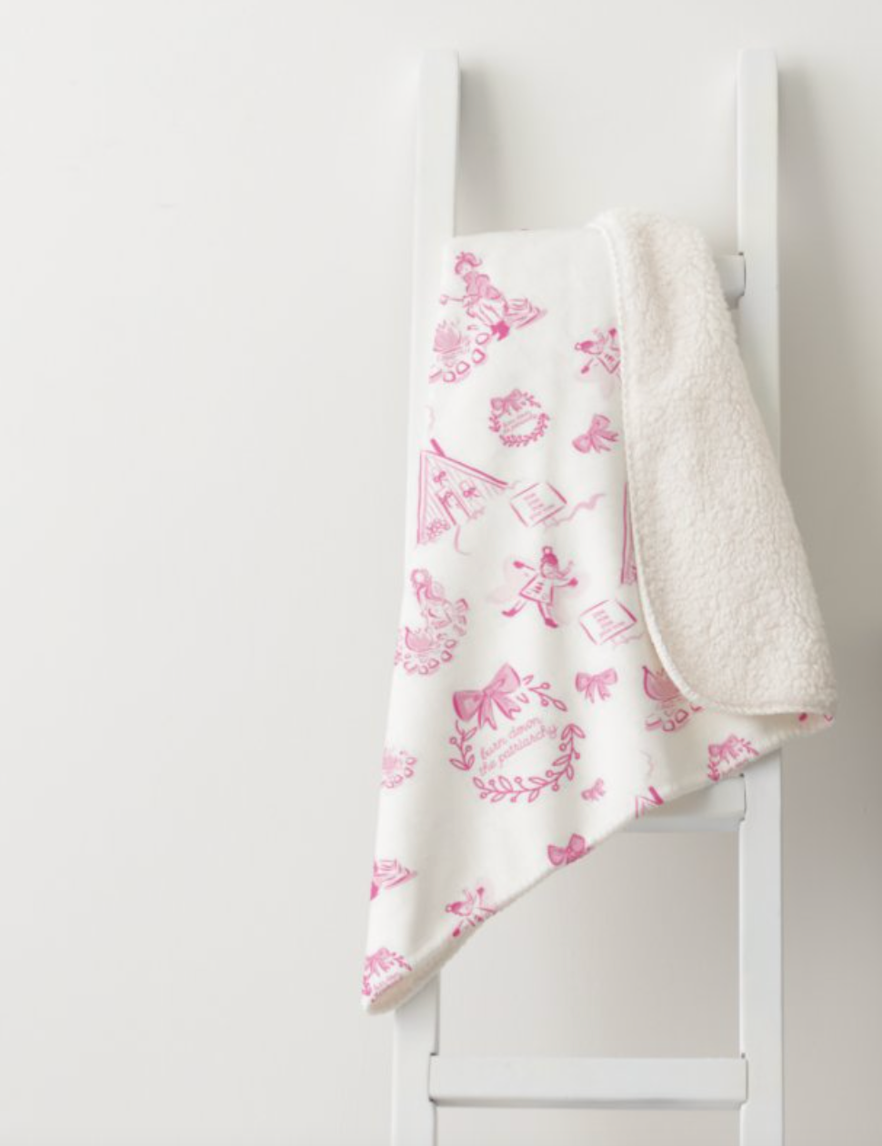 Holiday Toile Burn Down the Patriarchy Sherpa Throws
