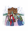Little Women Winter Art Print