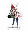 Christmas Shopper with Coffee Sticker