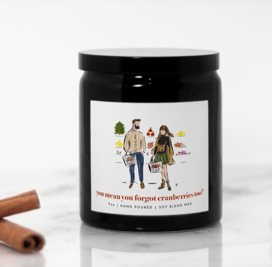 Christmas Wrapping Cranberries Candle