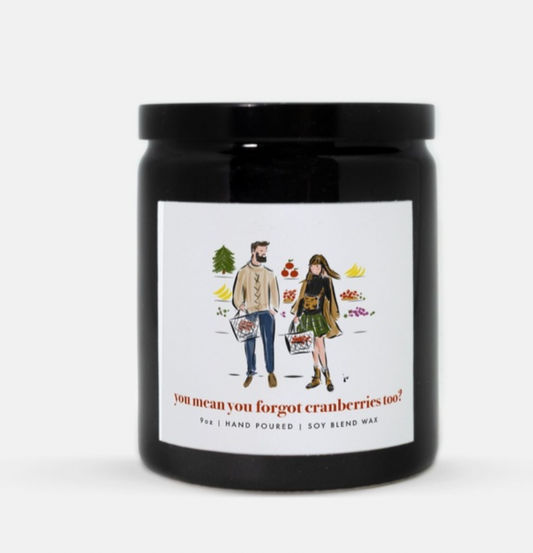 Christmas Wrapping Cranberries Candle