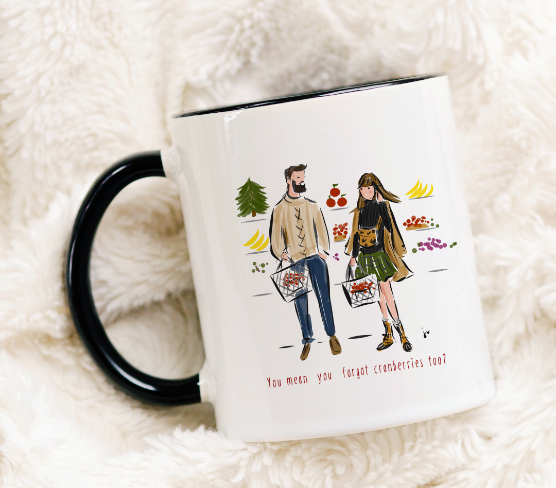 Christmas Wrapping Cranberries Coffee Mug