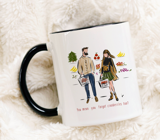 Christmas Wrapping Cranberries Coffee Mug