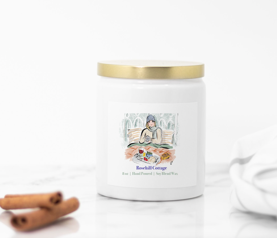 The Holiday Rosehill Cottage Candle