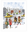 NYC Girls Winter Art Print