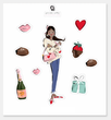 Valentine's Day Girls Stickers