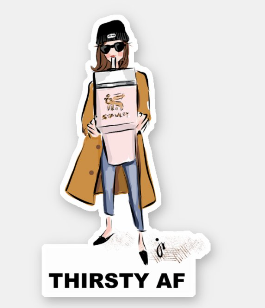 Thirsty AF Sticker