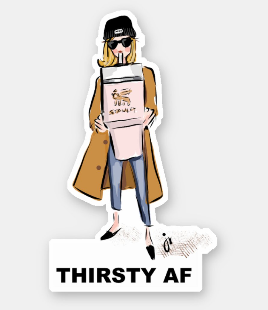 Thirsty AF Sticker