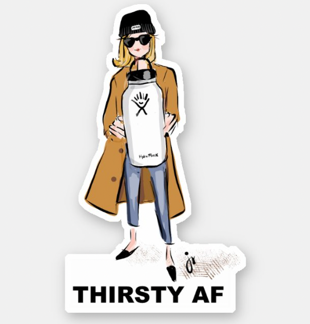 Thirsty AF Sticker