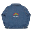 Say Gay Embroidered Baby Organic Jacket